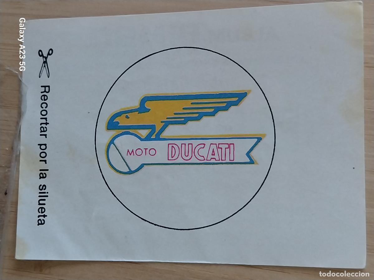 Coleccionismo cromos antiguos: DUCATI LOGO BIMBO PASTELITOS A&Ntilde;O 1975 MUNDO MOTOS CROMO 35 A SIN PEGAR NUNCA