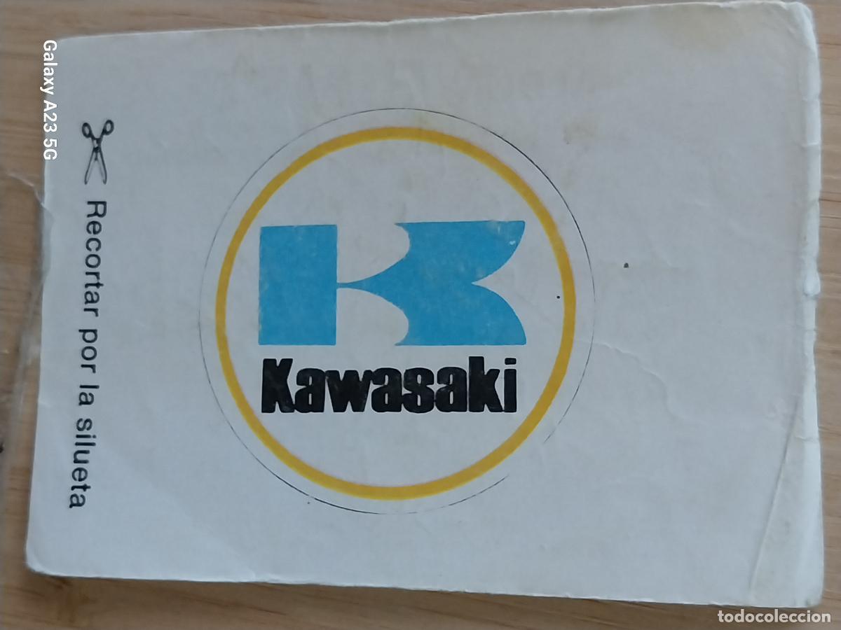 Coleccionismo cromos antiguos: KAWASAKI LOGO BIMBO PASTELITOS A&Ntilde;O 1975 MUNDO MOTOS CROMO 42 A SIN PEGAR NUNCA +