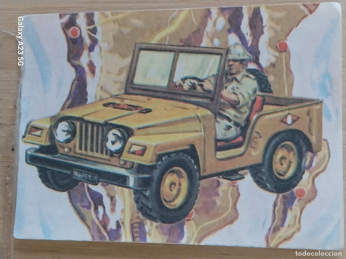 Coleccionismo cromos antiguos: BIMBO PASTELITOS A&Ntilde;O 1974 ADIVINANZAS 2 CROMO JEEP 150 SIN PEGAR NUNCA
