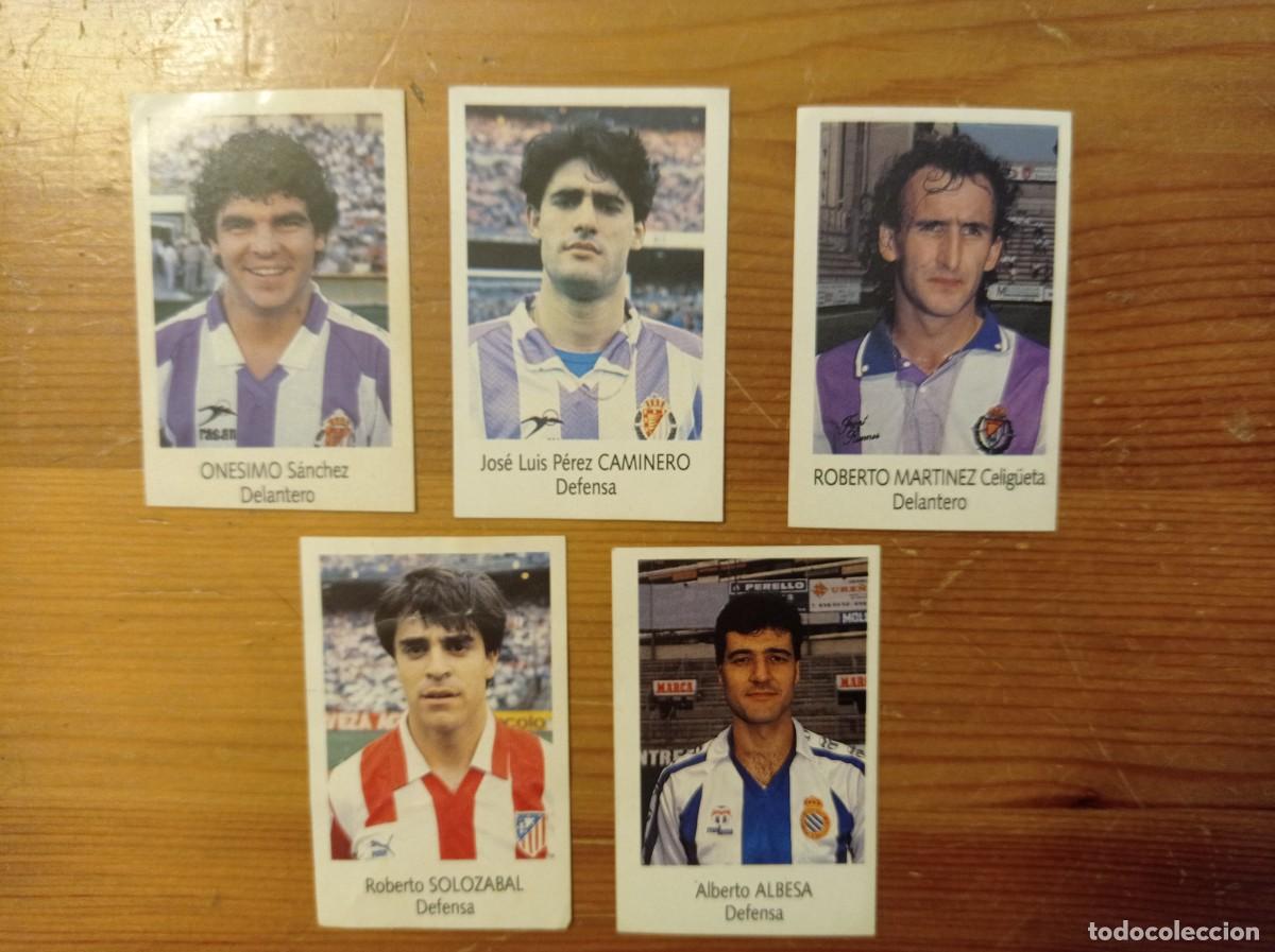 Coleccionismo cromos antiguos: Lote 5 cromos Bimbo Futbol 91 92 Sin pegar Onesimo Caminero Solozabal Albesa Martinez