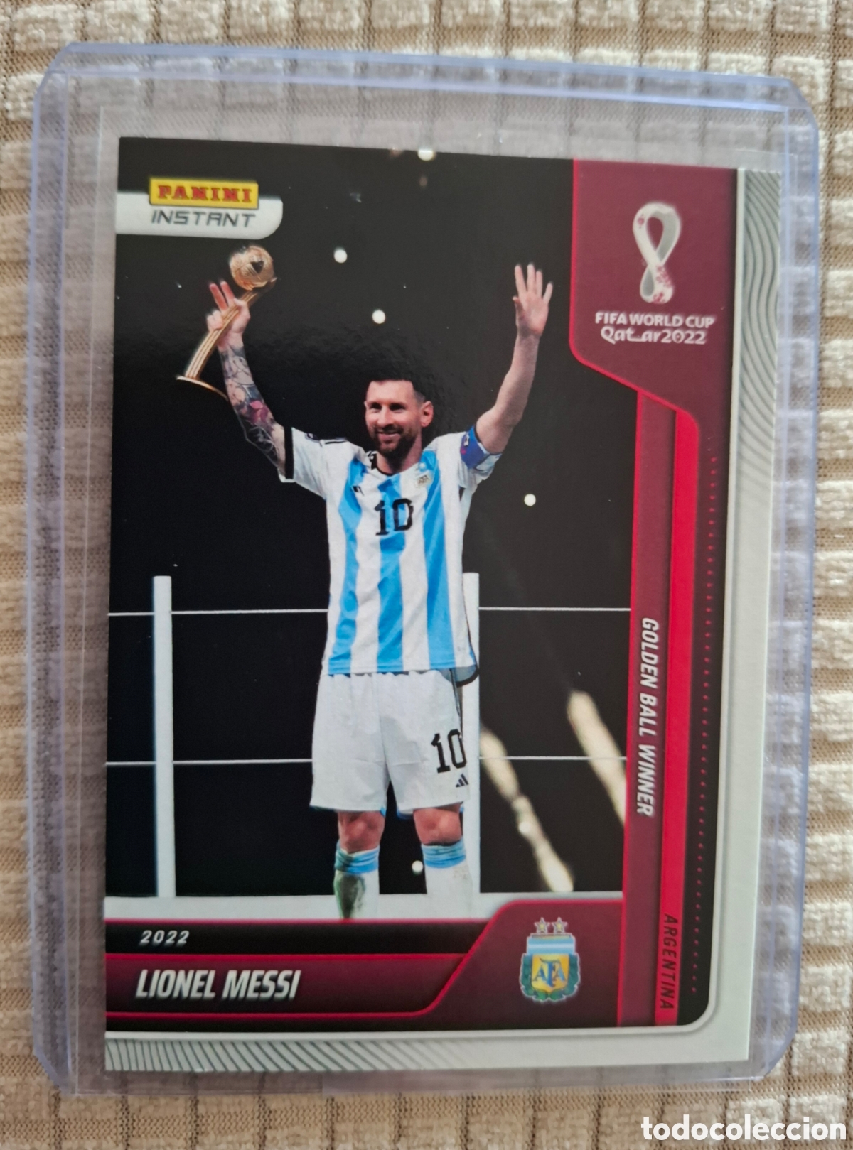 Coleccionismo cromos antiguos: Panini Instant Lionel Messi 2022 Golden Ball