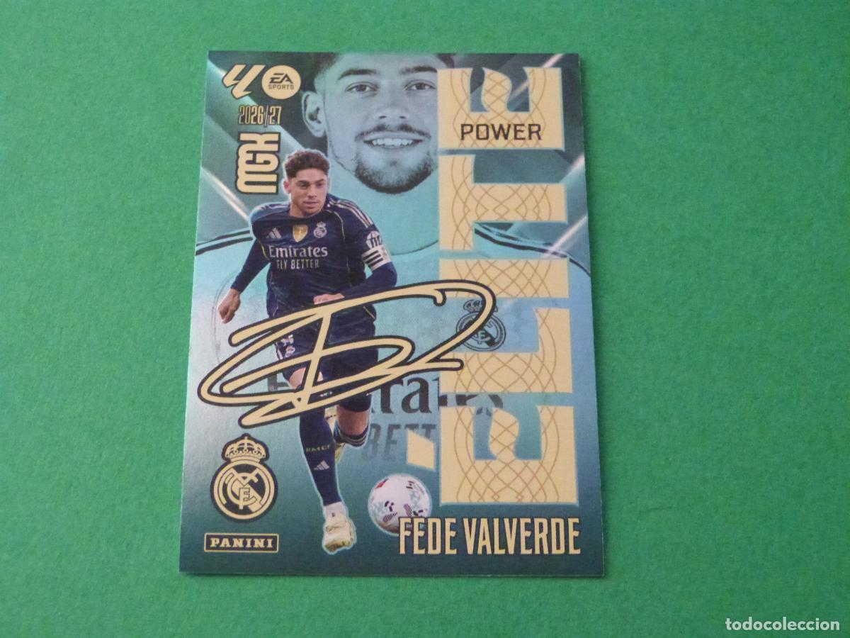 Coleccionismo cromos antiguos: TRADING CARD FUTBOL VALVERDE REAL MADRID C.F. N&ordm; 5 P ELITE POWER LIGA MEGACRACKS 2026-2027/26-27