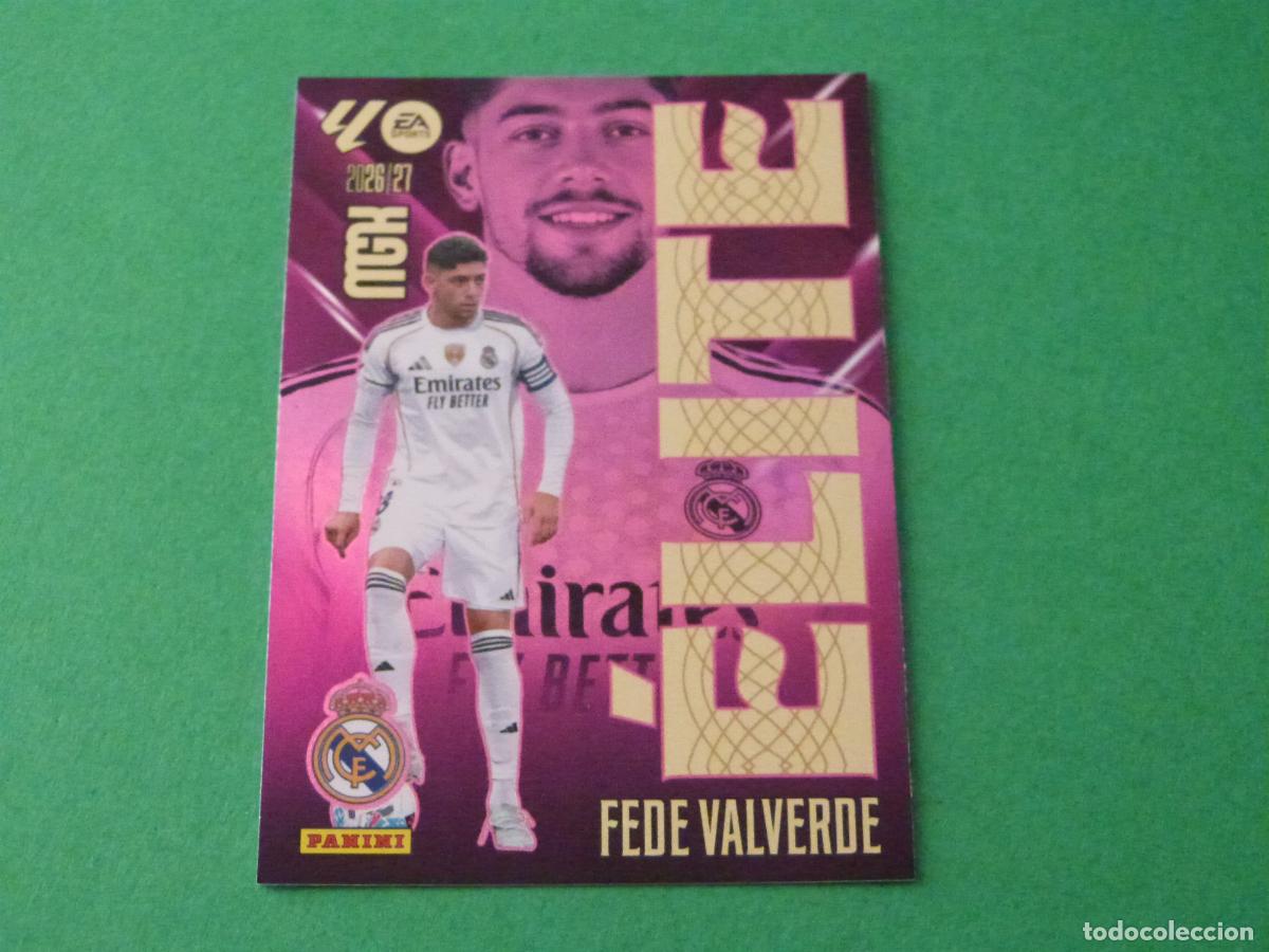 Coleccionismo cromos antiguos: TRADING CARD FUTBOL VALVERDE REAL MADRID C.F. N&ordm; 5 ELITE LIGA MEGACRACKS 2026-2027/26-27