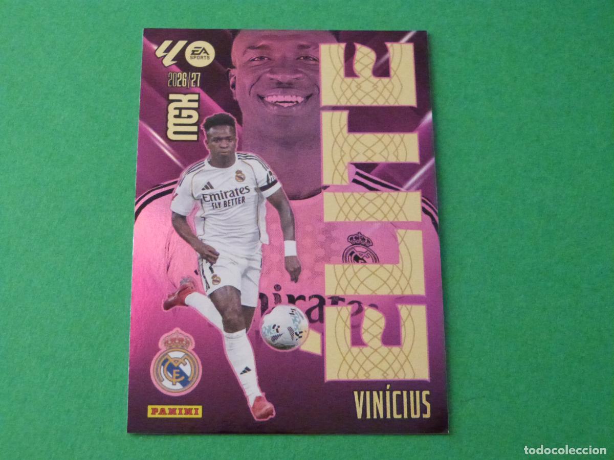 Coleccionismo cromos antiguos: TRADING CARD FUTBOL VINICIUS REAL MADRID C.F. N&ordm; 18 ELITE LIGA MEGACRACKS 2026-2027/26-27