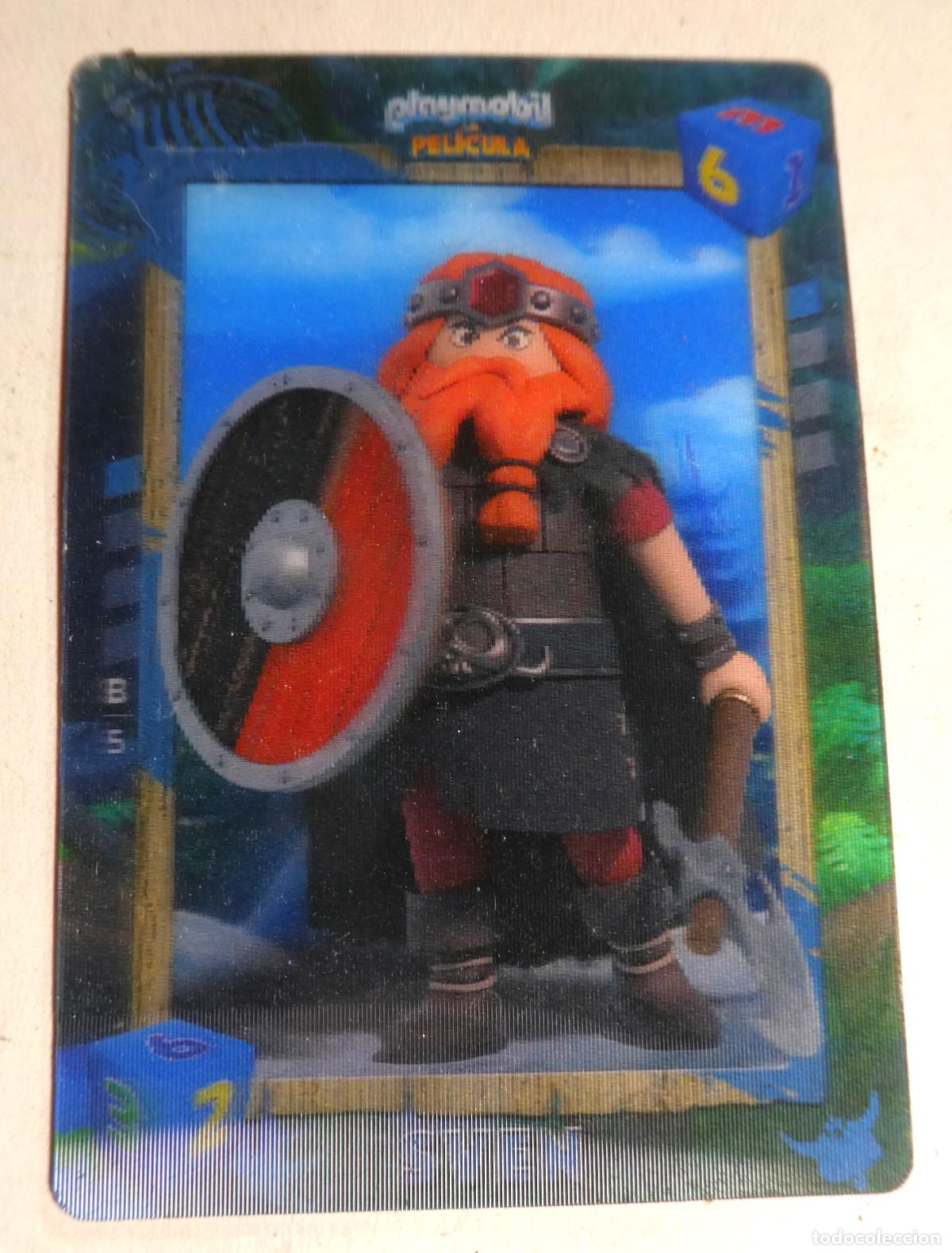 Coleccionismo cromos antiguos: cromo lenticular hologr&aacute;fico Sven de Playmobil: La Pel&iacute;cula 2019