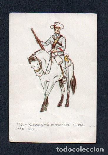 Coleccionismo cromos antiguos: CROMO N&ordm; 146 CABALLERIA ESPA&Ntilde;OLA - CUBA - A&Ntilde;O1889. RUIZ ROMERO 1965. SIN PEGAR.