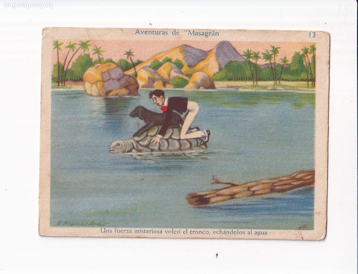 Coleccionismo cromos antiguos: AVENTURAS DE &rdquo;MASAGRAN&rdquo; : NUMERO 13 .- CHOCOLATES AMATLLER