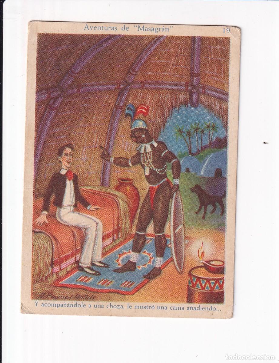 Coleccionismo cromos antiguos: AVENTURAS DE &rdquo;MASAGRAN&rdquo; : NUMERO 19 .- CHOCOLATES AMATLLER