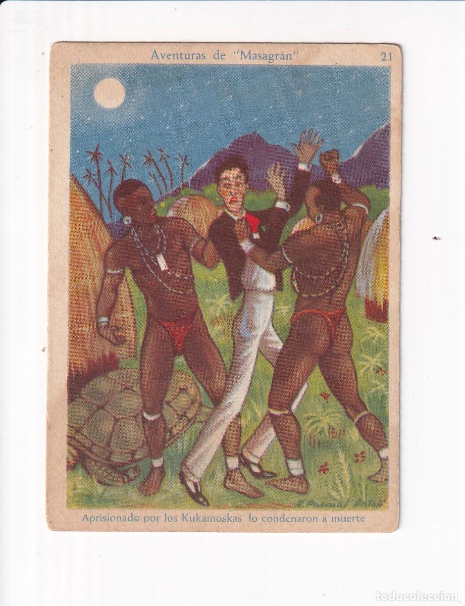 Coleccionismo cromos antiguos: AVENTURAS DE &rdquo;MASAGRAN&rdquo; : NUMERO 21 .- CHOCOLATES AMATLLER