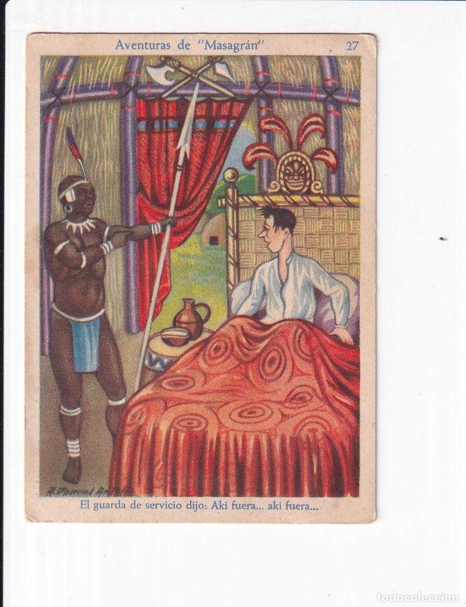 Coleccionismo cromos antiguos: AVENTURAS DE &rdquo;MASAGRAN&rdquo; : NUMERO 27 .- CHOCOLATES AMATLLER