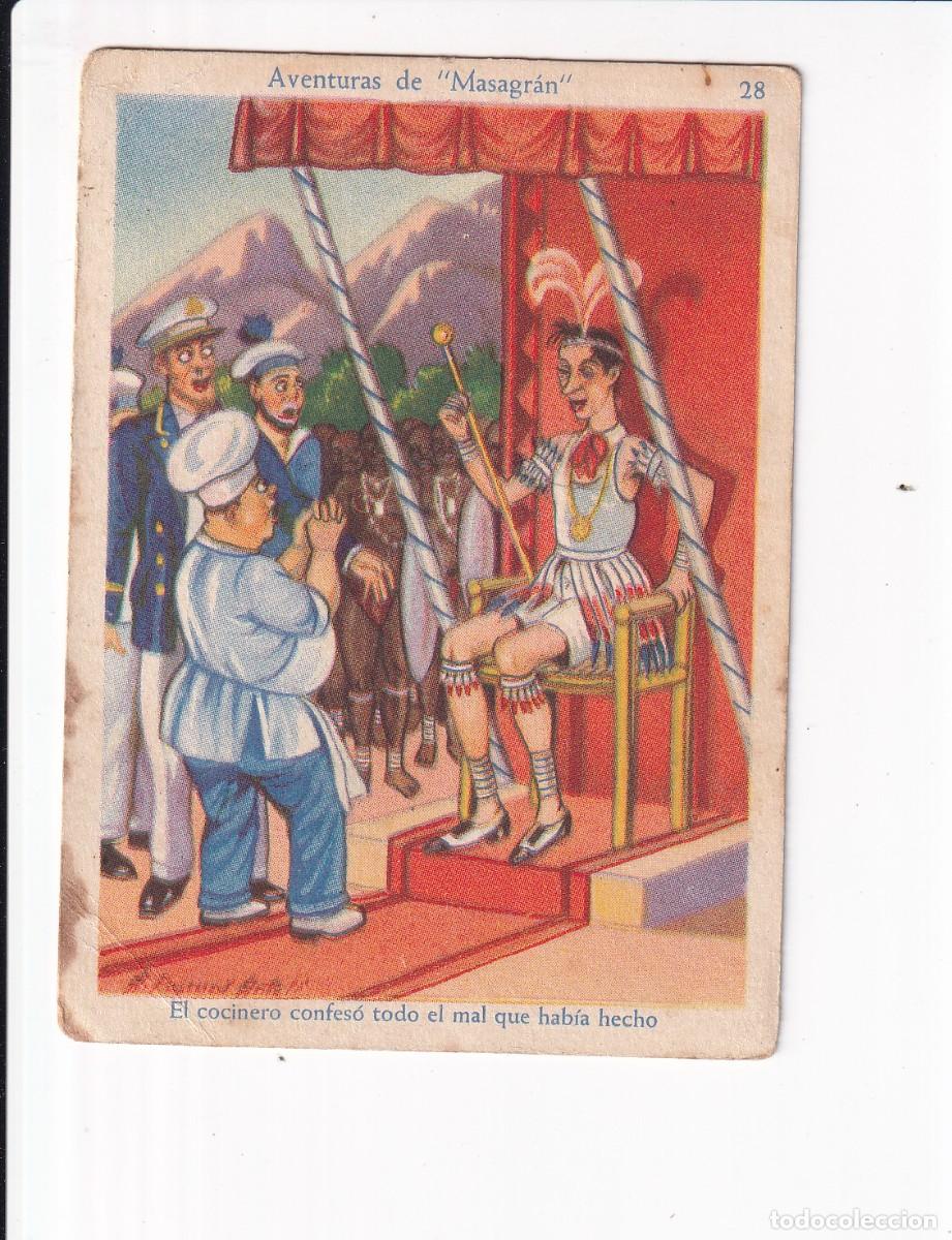 Coleccionismo cromos antiguos: AVENTURAS DE &rdquo;MASAGRAN&rdquo; : NUMERO 28 .- CHOCOLATES AMATLLER