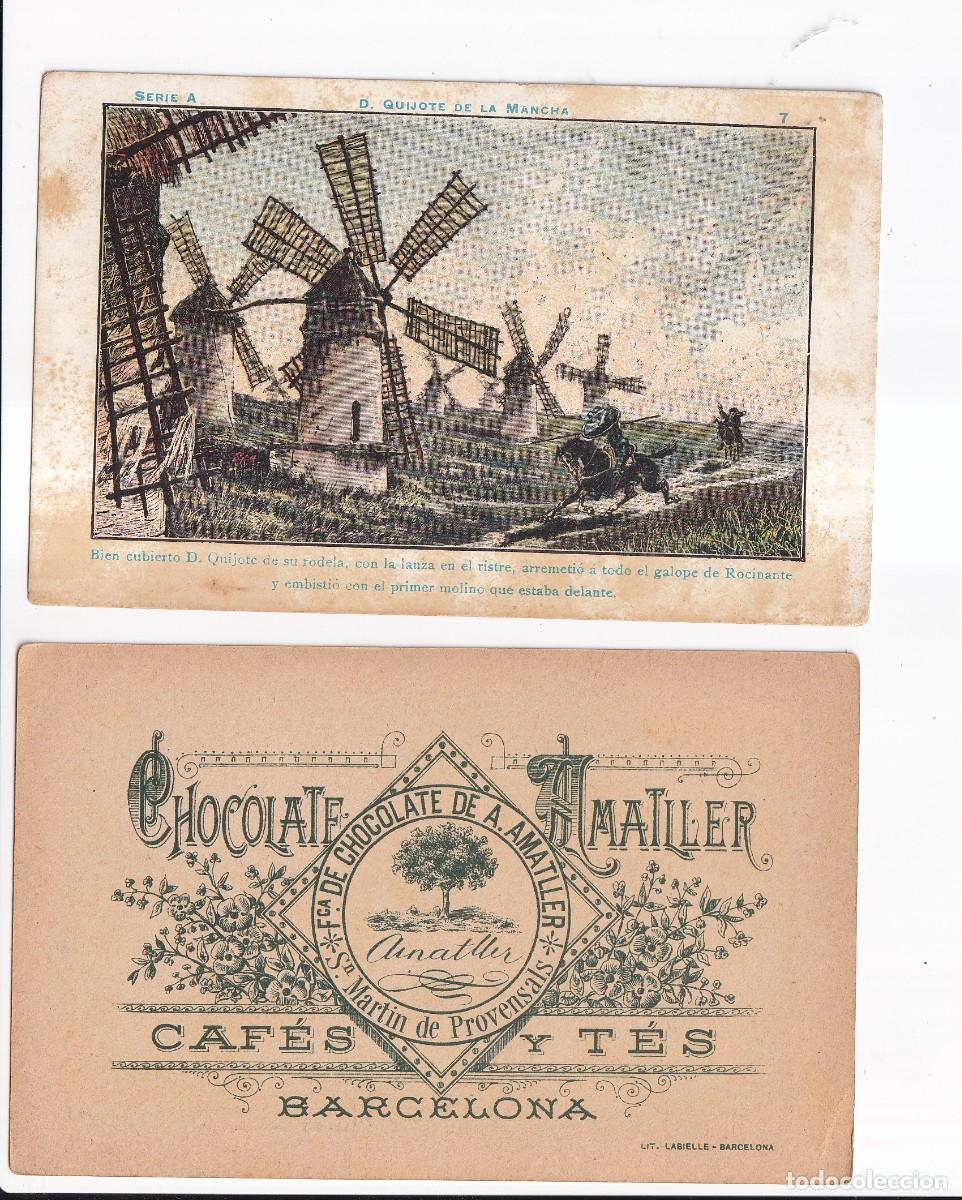 Coleccionismo cromos antiguos: D. QUIJOTE DE LA MANCHA : SERIA A. NUMERO 7 .- CHOCOLATE AMATLLER