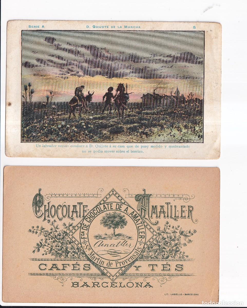Coleccionismo cromos antiguos: D. QUIJOTE DE LA MANCHA : SERIA A. NUMERO 5 .- CHOCOLATE AMATLLER