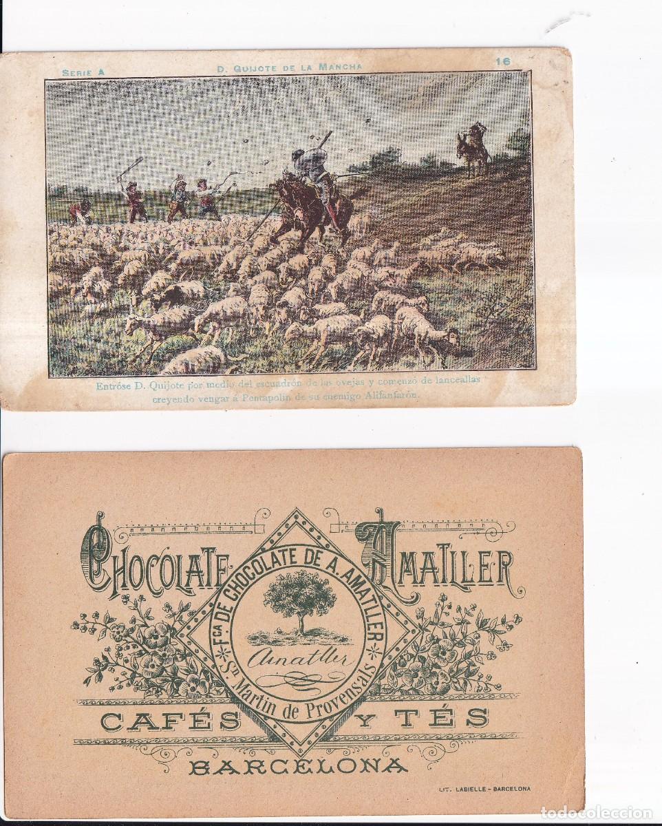 Coleccionismo cromos antiguos: D. QUIJOTE DE LA MANCHA : SERIA A. NUMERO 16 .- CHOCOLATE AMATLLER