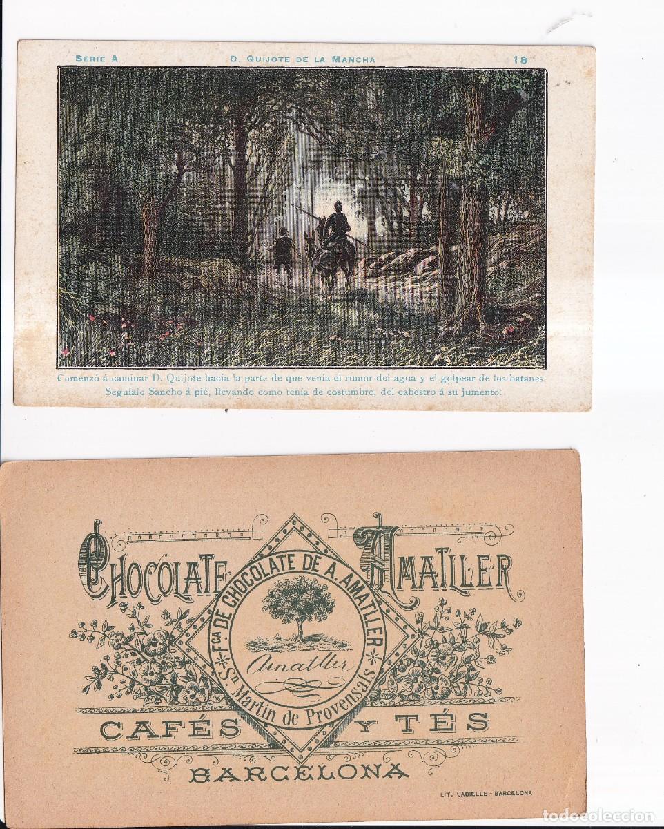 Coleccionismo cromos antiguos: D. QUIJOTE DE LA MANCHA : SERIA A. NUMERO 18 .- CHOCOLATE AMATLLER