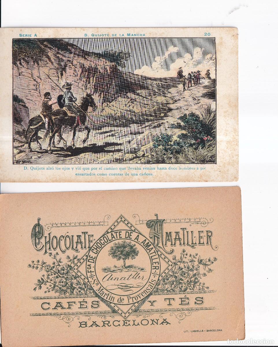 Coleccionismo cromos antiguos: D. QUIJOTE DE LA MANCHA : SERIA A. NUMERO 20 .- CHOCOLATE AMATLLER