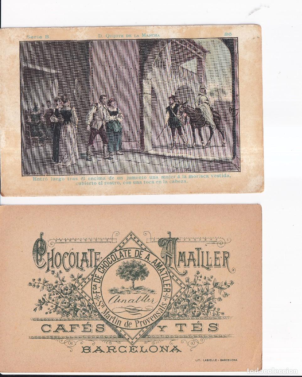 Coleccionismo cromos antiguos: D. QUIJOTE DE LA MANCHA : SERIA B. NUMERO 36 .- CHOCOLATE AMATLLER