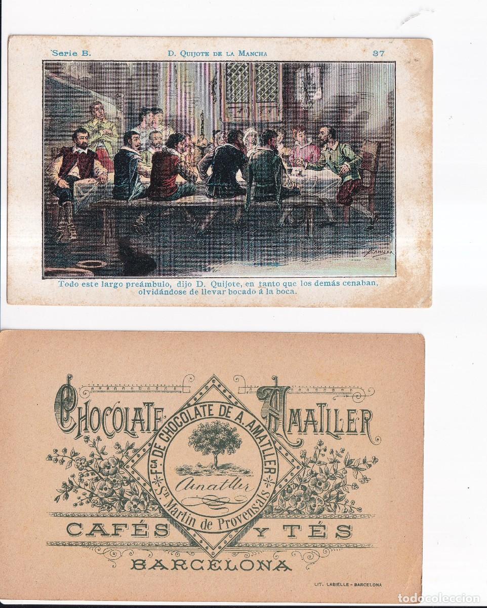 Coleccionismo cromos antiguos: D. QUIJOTE DE LA MANCHA : SERIA B. NUMERO 37 .- CHOCOLATE AMATLLER