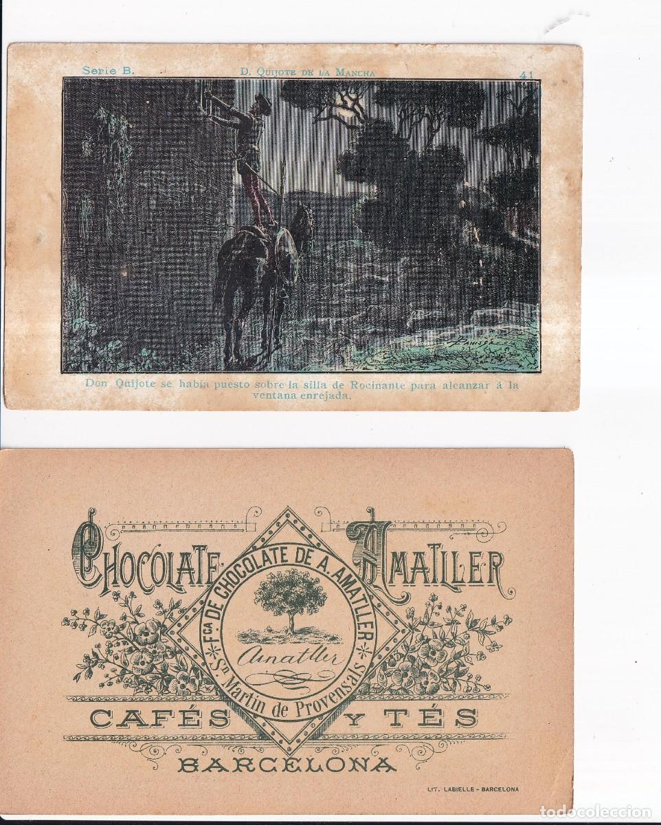 Coleccionismo cromos antiguos: D. QUIJOTE DE LA MANCHA : SERIA B. NUMERO 41 .- CHOCOLATE AMATLLER