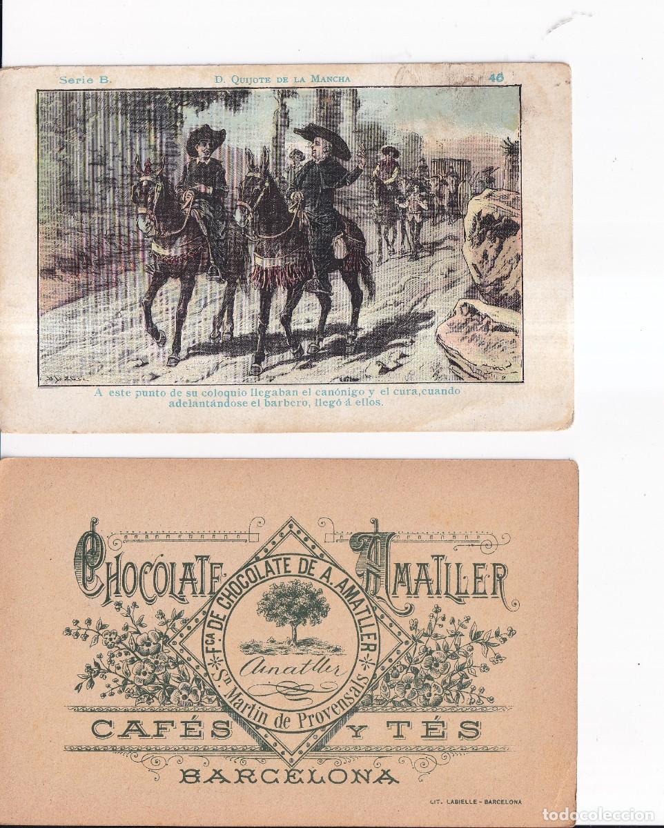 Coleccionismo cromos antiguos: D. QUIJOTE DE LA MANCHA : SERIA B. NUMERO 46 .- CHOCOLATE AMATLLER