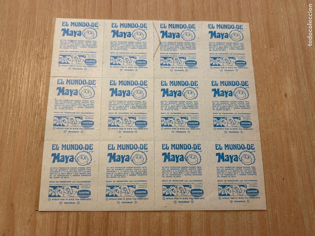 Coleccionismo cromos antiguos: Cv3. ANTIGUAS Calcoman&iacute;as abeja Maya de Danone a&ntilde;os 80 SIN PEGAR