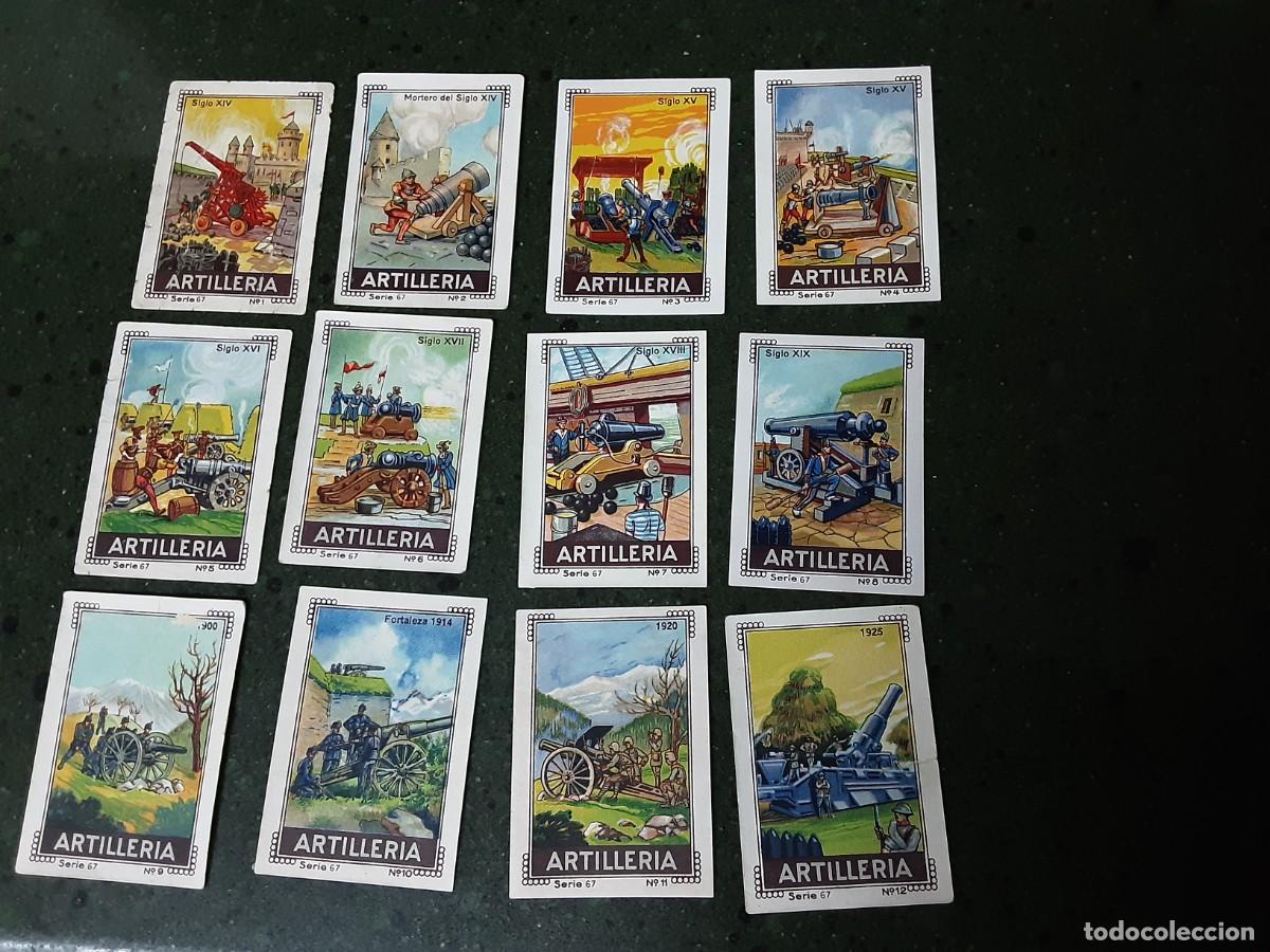 Coleccionismo cromos antiguos: Artiller&iacute;a, serie completa de 12 cromos. Mi &aacute;lbum Nestl&eacute;