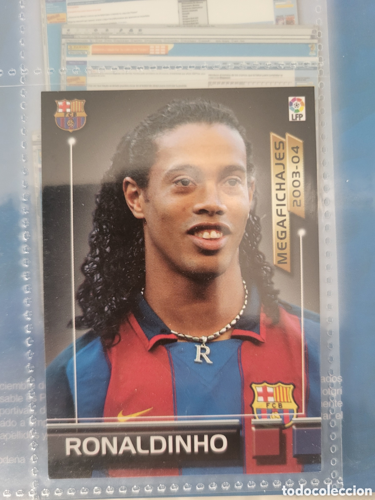 Coleccionismo cromos antiguos: Panini MegaFichas 2003-04 #504 Ronaldinho FC Barcelona Megafichajes