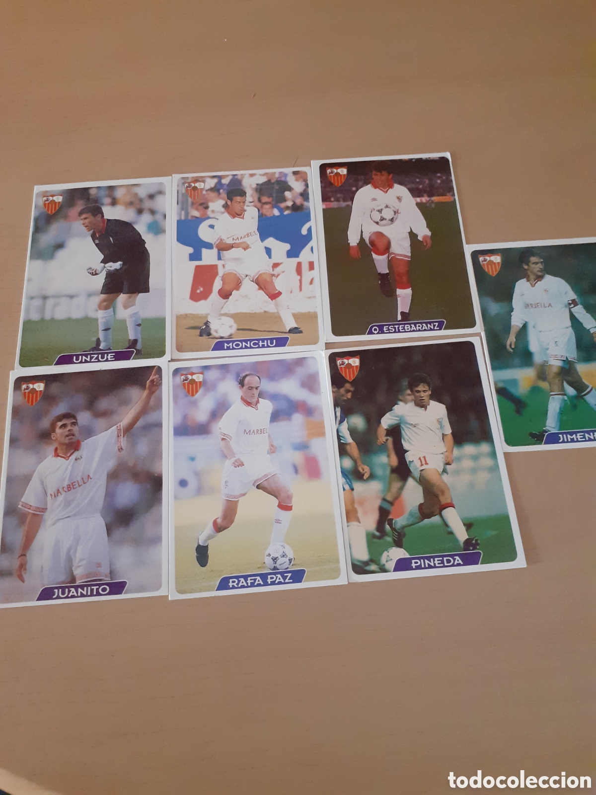 Coleccionismo cromos antiguos: MUNDI CROMO LIGA 95 96 SEVILLA MUY BUEN ESTADO