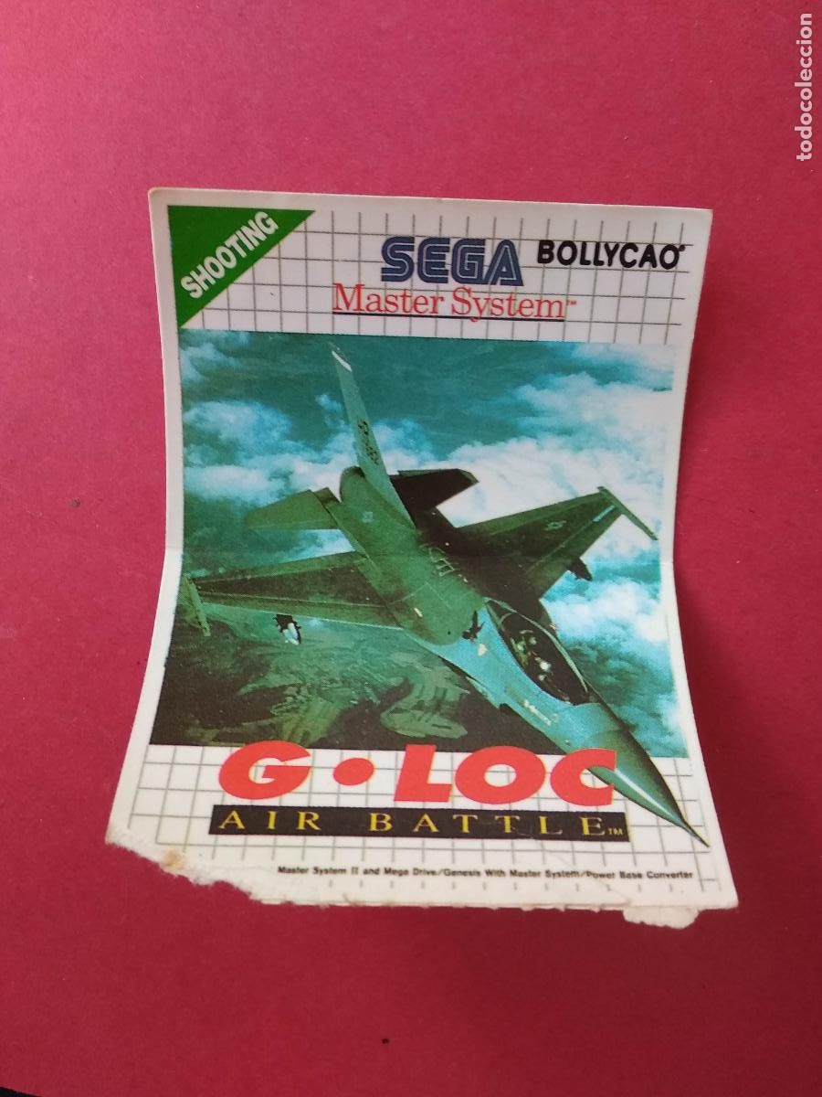 Coleccionismo cromos antiguos: CROMOS BOLLYCAO SEGA CROMO NUNCA PEGADO JUEGO MASTER SYSTEM , G LOC AIR BATTLE