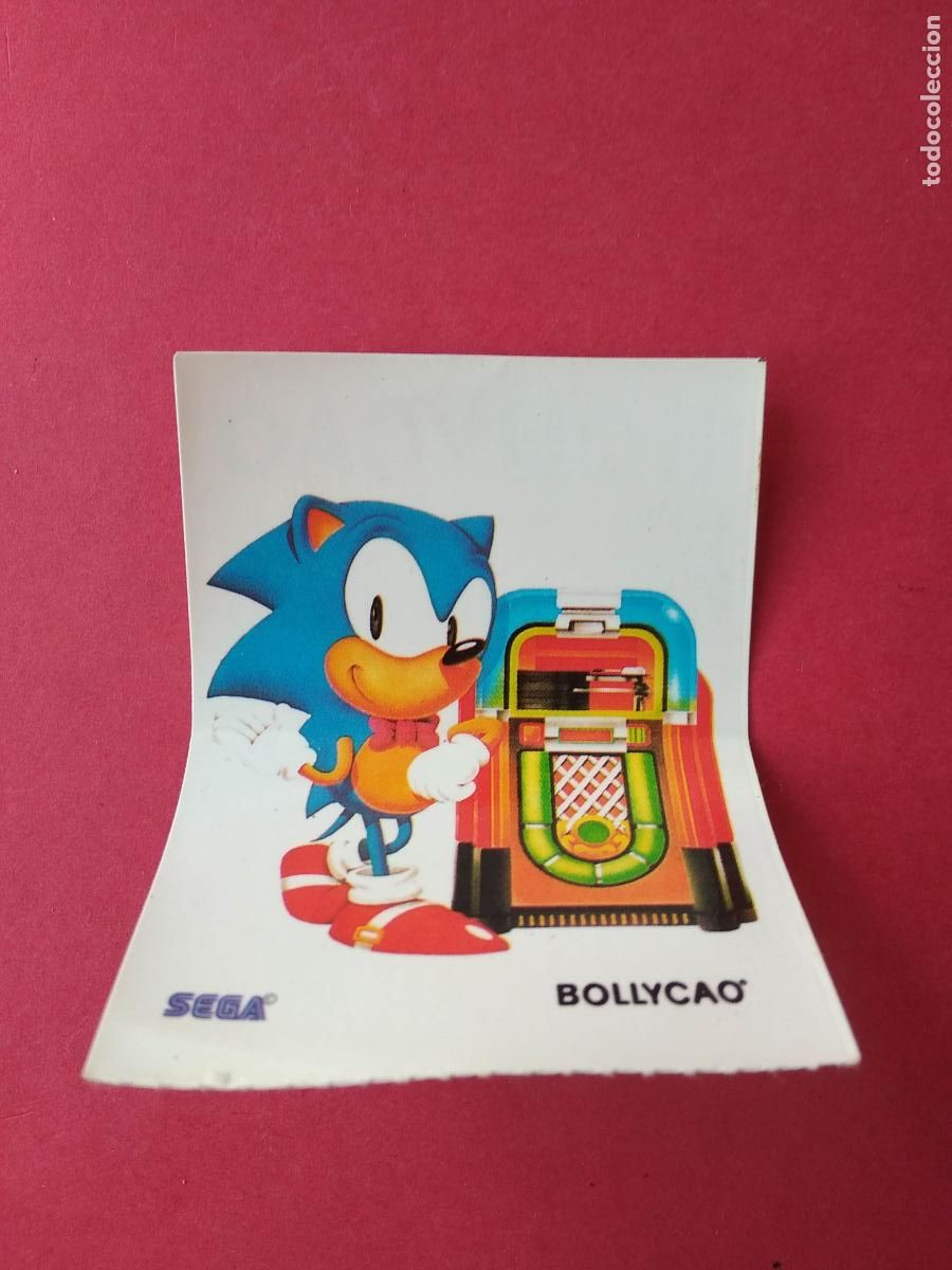 Coleccionismo cromos antiguos: CROMOS BOLLYCAO SEGA MASTER SYSTEM MEGA DRIVE CROMO NUNCA PEGADO JUEGO , SONIC MAQUINA DE MUSICA