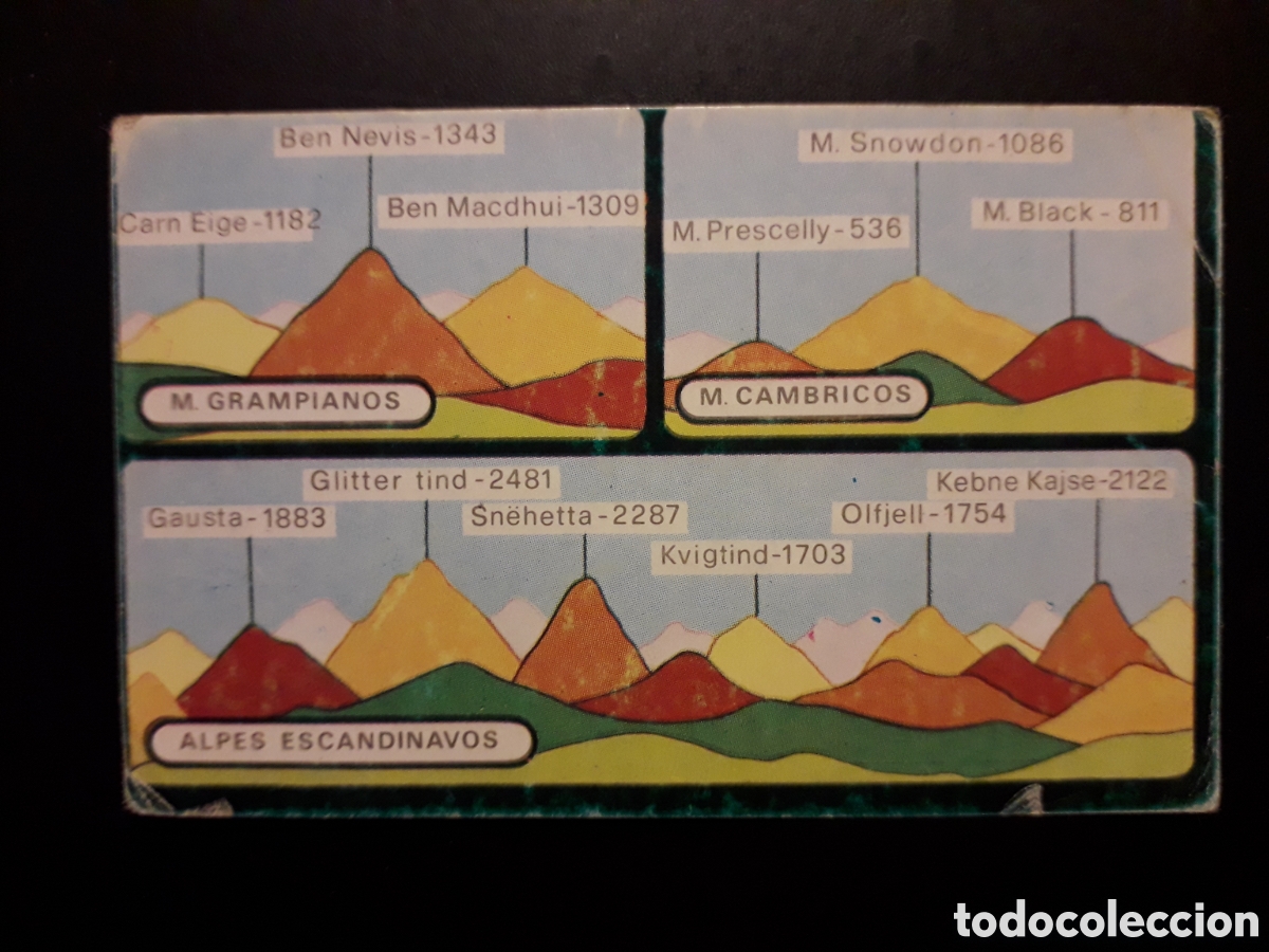 Coleccionismo cromos antiguos: MONTES, TODA EUROPA, DIFUSORA DE CULTURA 1976 N&deg; 100 SIN PEGAR PEDIDO M&Iacute;NIMO 3&euro;