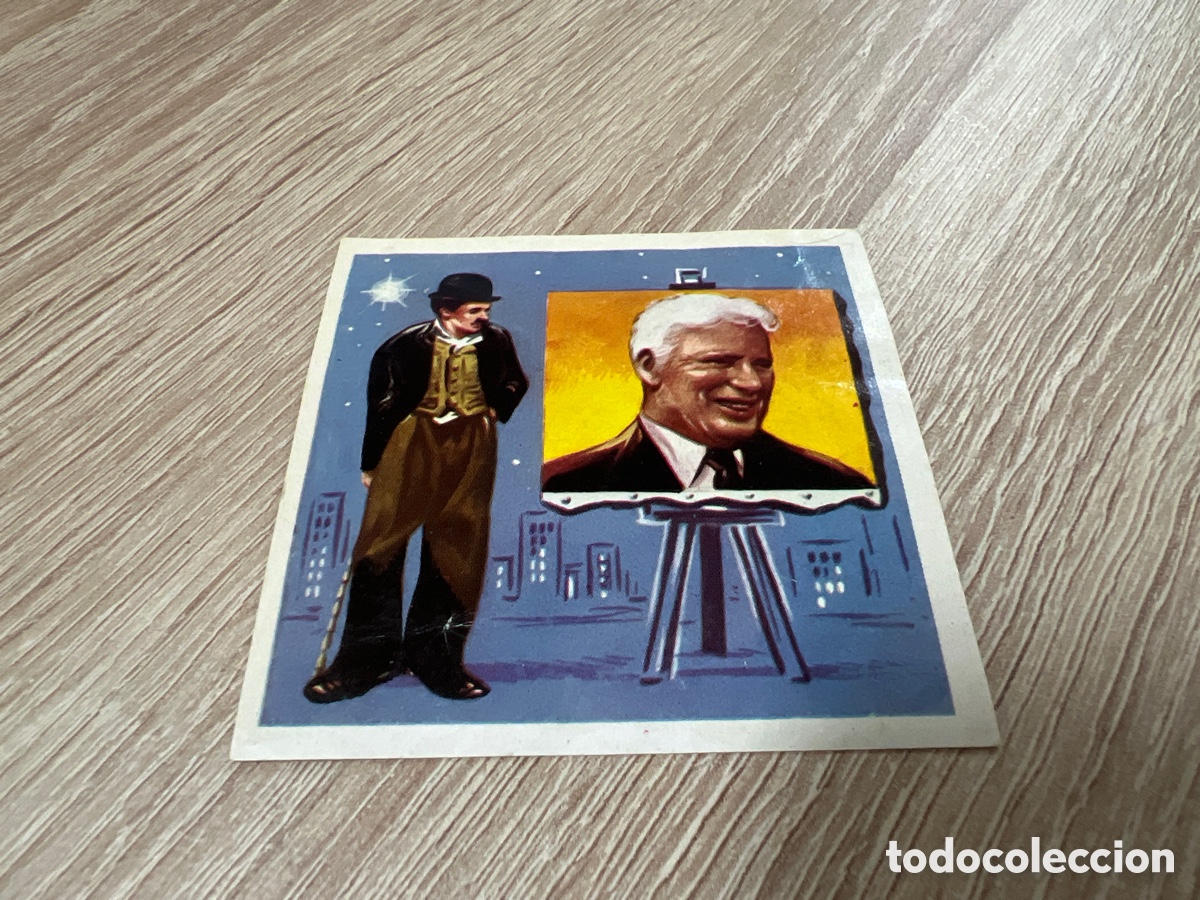 Coleccionismo cromos antiguos: 1964 charlie Chaplin # 100 chocolates Simon despegado