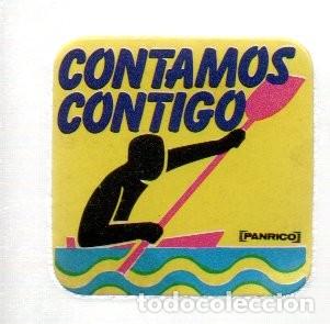Coleccionismo cromos antiguos: CROMO ADHESIVO TROQUELADO ACOLCHADO - PANRICO - CONTAMOS CONTIGO.