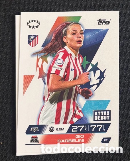 Coleccionismo cromos antiguos: 151 GIO GARBELINI ATL&Eacute;TICO MADRID Topps UEFA Champions League Match Attax 2025 2026 carta