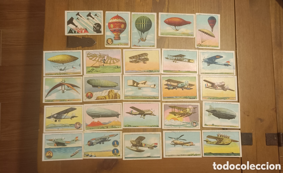 Coleccionismo cromos antiguos: Colecci&oacute;n completa Historia de la Navegaci&oacute;n A&eacute;rea Chocolates Amatller