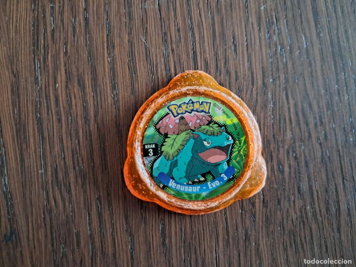 Coleccionismo cromos antiguos: COLECCI&Oacute;N TAZOS PANINI NINTENDO POK&Eacute;MON KRAKS TAZO CAPS POGS KRAK 3 VENUSAUR - EVO. 3