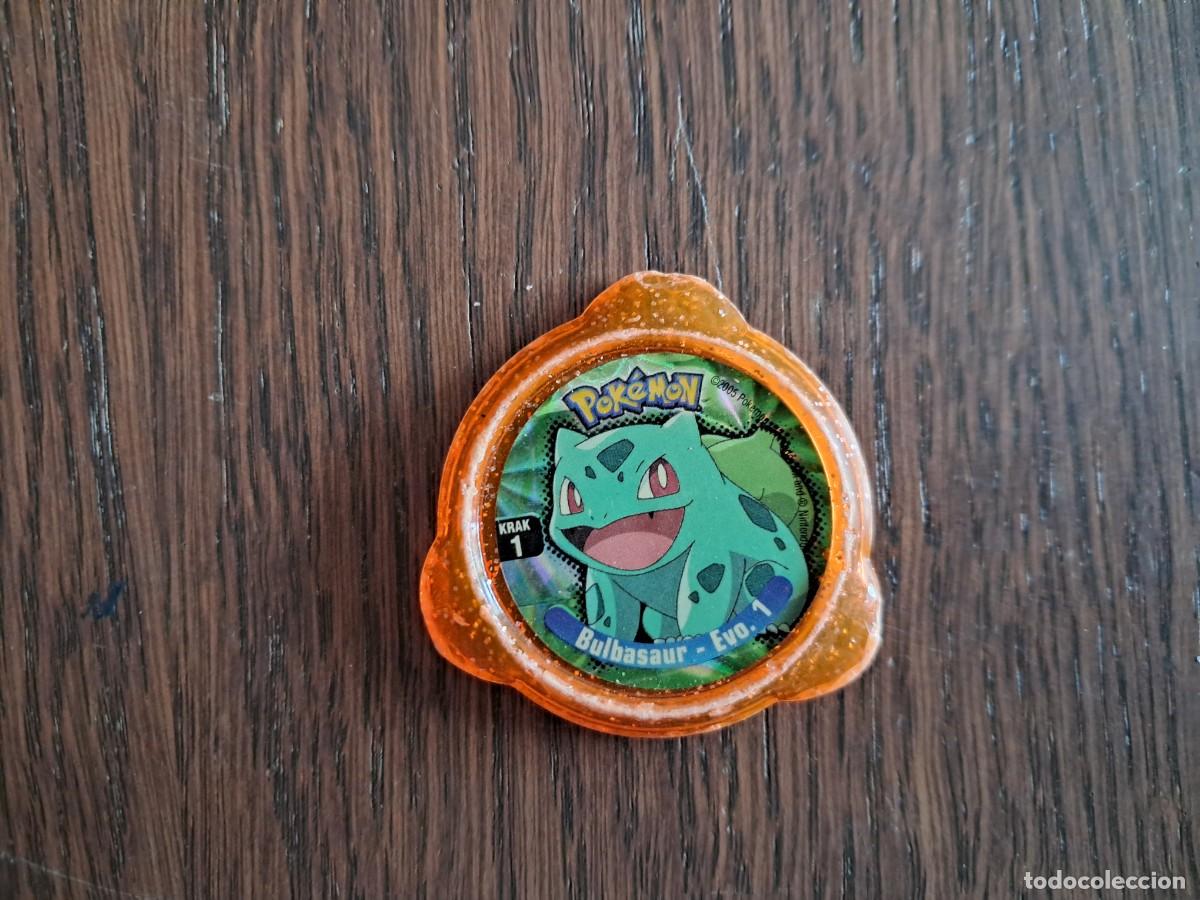Coleccionismo cromos antiguos: TAZO KRAK N&ordm; 1 DE PANINI: POK&Eacute;MON BULBASAUR - EVO. 1 -