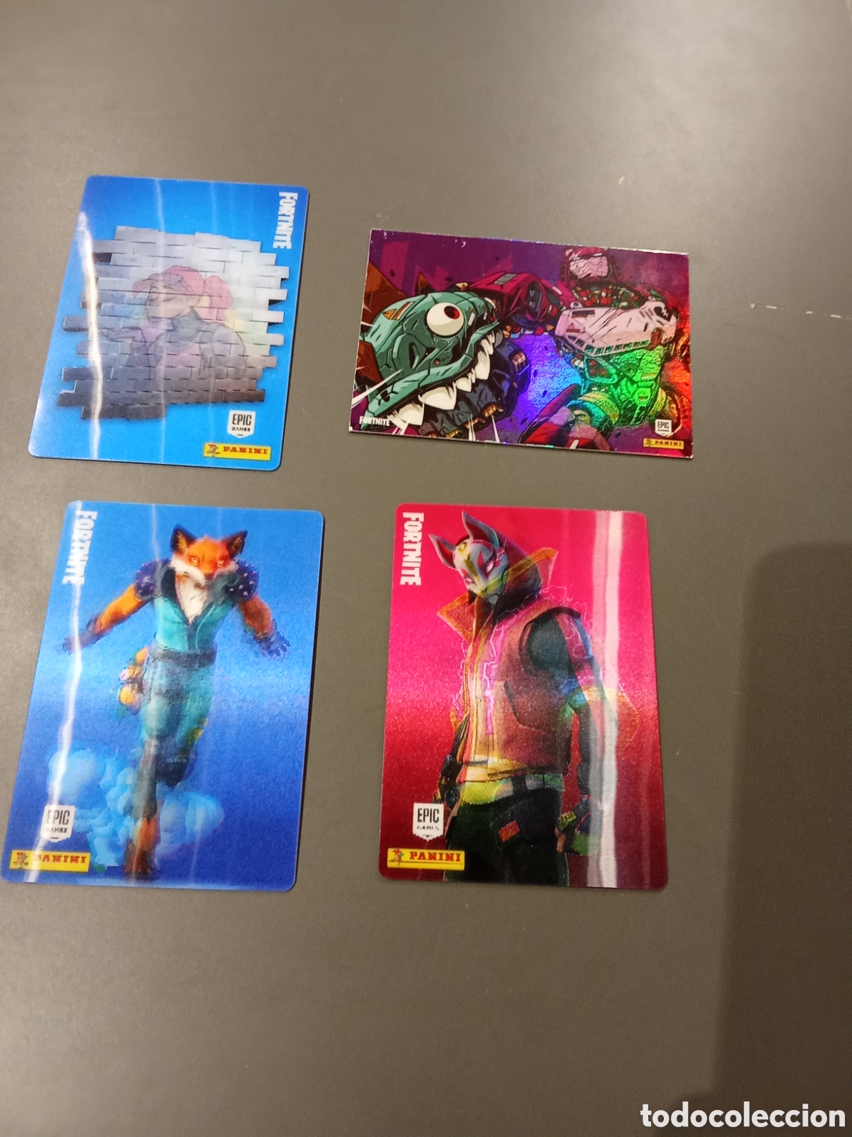 Coleccionismo cromos antiguos: 4 Cartas Fortnite Epic Games - Panini 2020