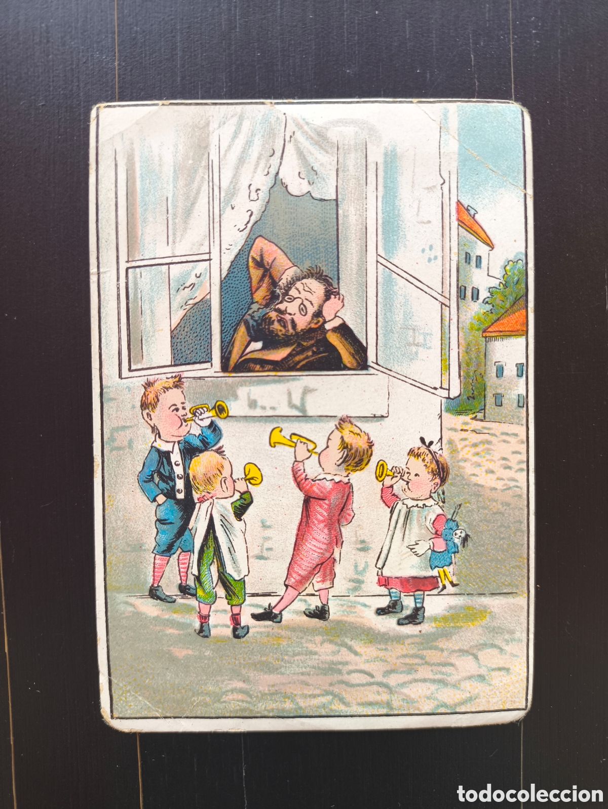 Coleccionismo cromos antiguos: Antiguo cromo tarjeta de publicidad Gran Sidra Champagne Marca El Oso Mu&ntilde;iz Gamba Avil&eacute;s Asturias