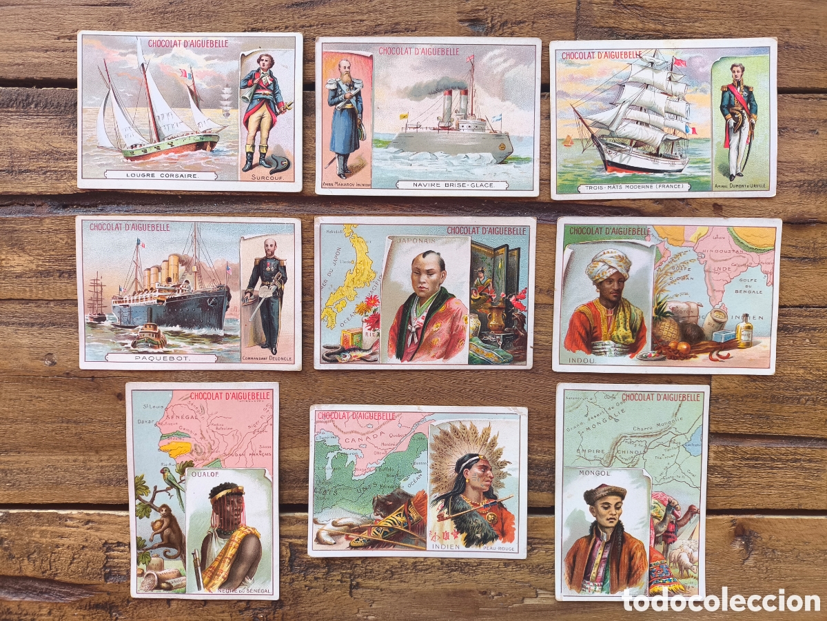 Coleccionismo cromos antiguos: Lote antiguos cromos tarjetas publicidad Chocolat D'Aiguebelle Edition Chocolaterie D' Aiguebelle