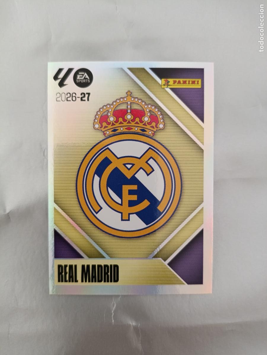 Coleccionismo cromos antiguos: LIGA ESTE 2026 2027 REAL MADRID N&ordm;1 ESCUDO
