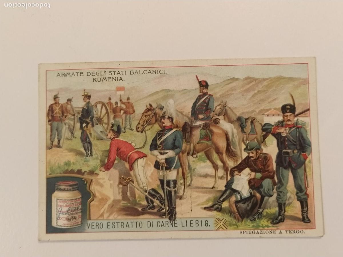 Coleccionismo cromos antiguos: RUMANIA - MILITARES - EXTRACTO DE CARNE LIEBIG - CROMO ANTIGUO -VER FOTOS-(116.486)