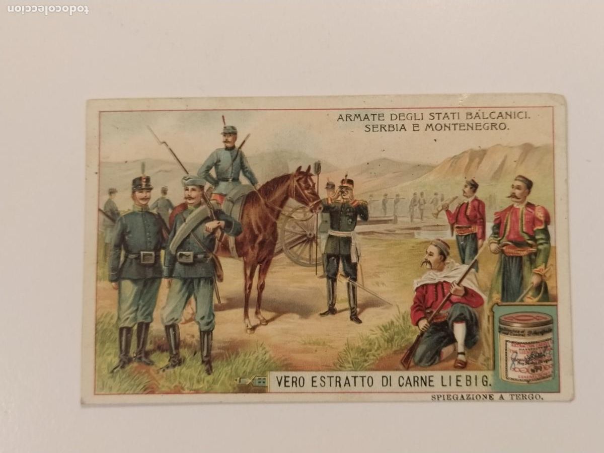 Coleccionismo cromos antiguos: SERBIA MONTENEGRO - MILITARES - EXTRACTO DE CARNE LIEBIG - CROMO ANTIGUO -VER FOTOS-(116.497)