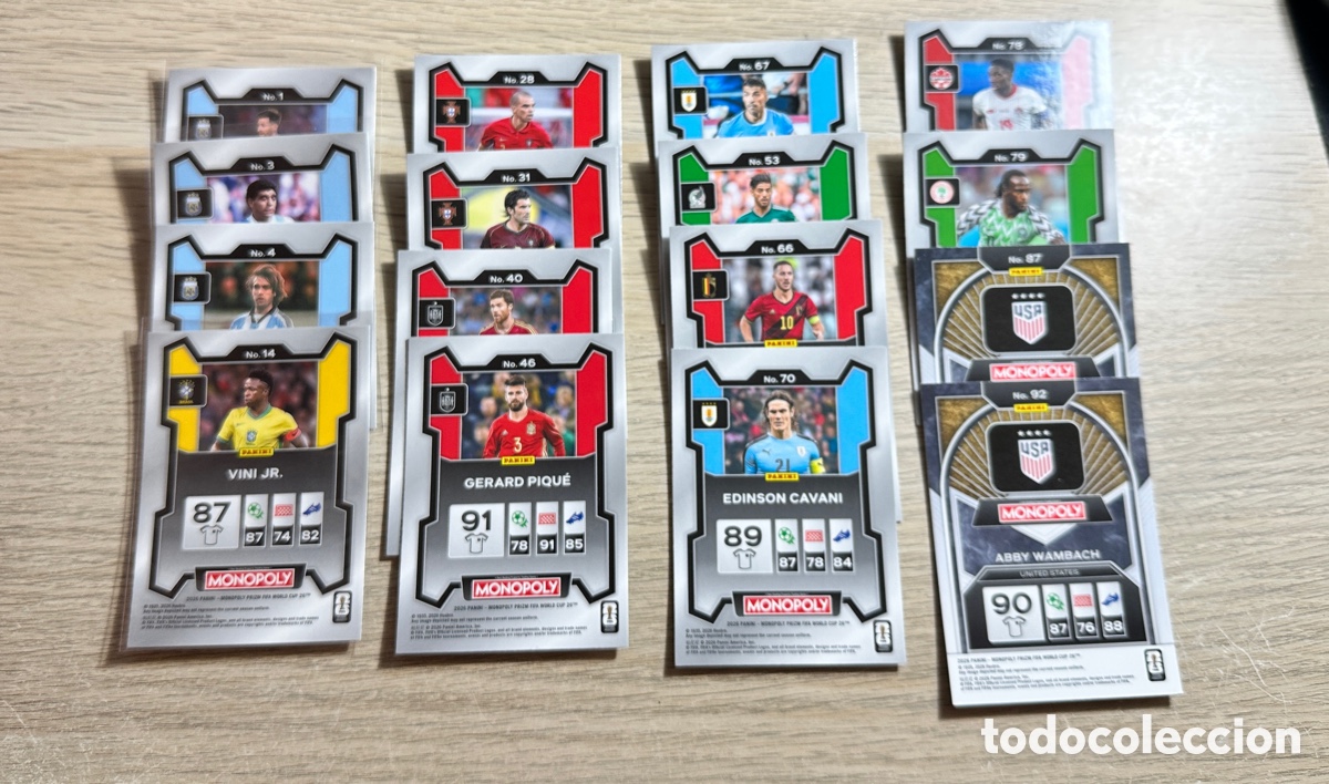 Coleccionismo cromos antiguos: Lote Prizm Monopoly World cup