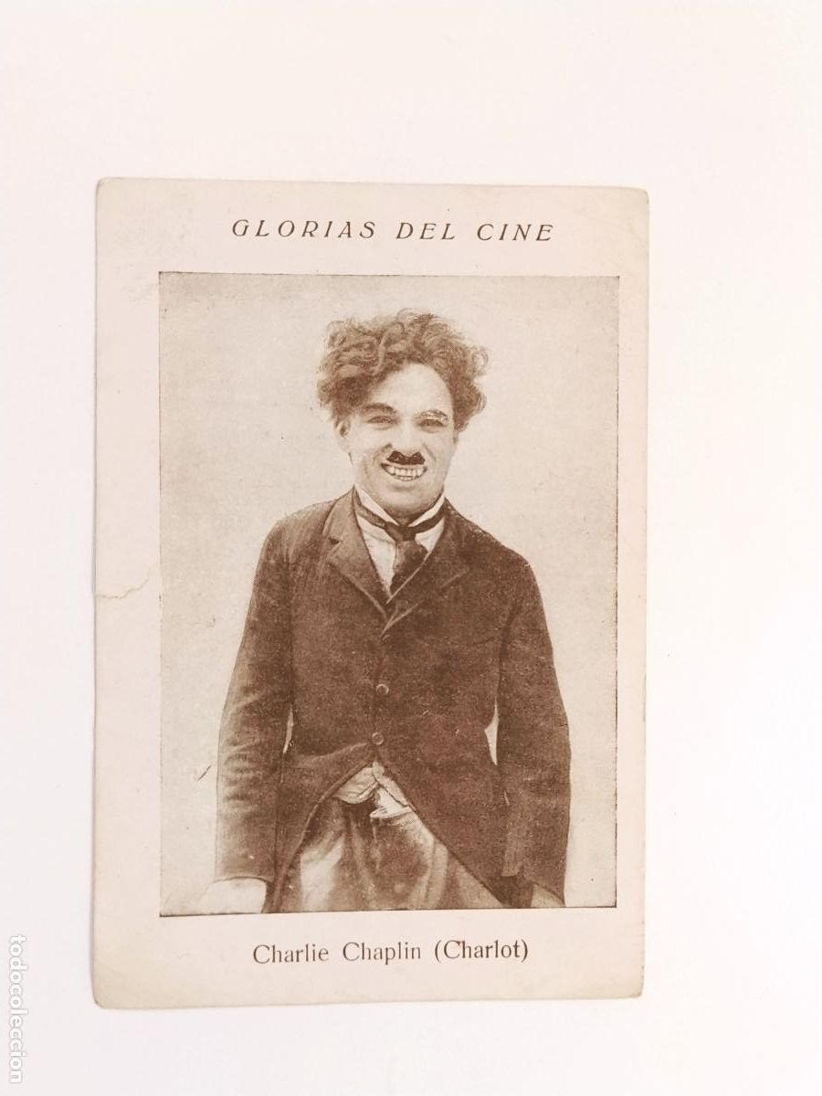 Coleccionismo cromos antiguos: CHARLIE CHAPLIN CHARLOT - CROMO ANTIGUO - GLORIAS DEL CINE - CHOCOLATE BUBI -(116.520)