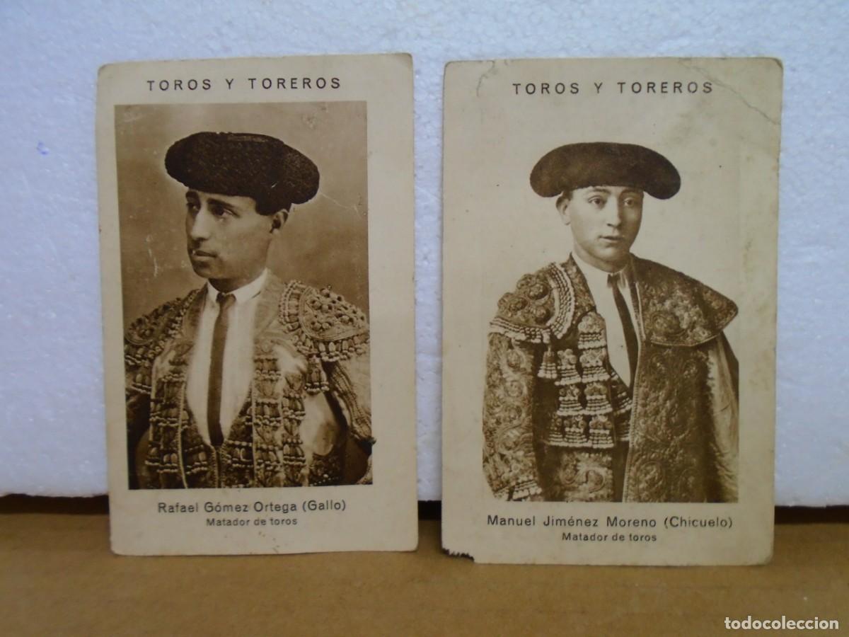 Coleccionismo cromos antiguos: ALBACETE.CHOCOLATES&rdquo;ARROYO&rdquo;.CROMOS &rdquo;TOROS Y TOREROS&rdquo;GALLO(N&ordm;1)-CHICUELO(N&ordm;3)