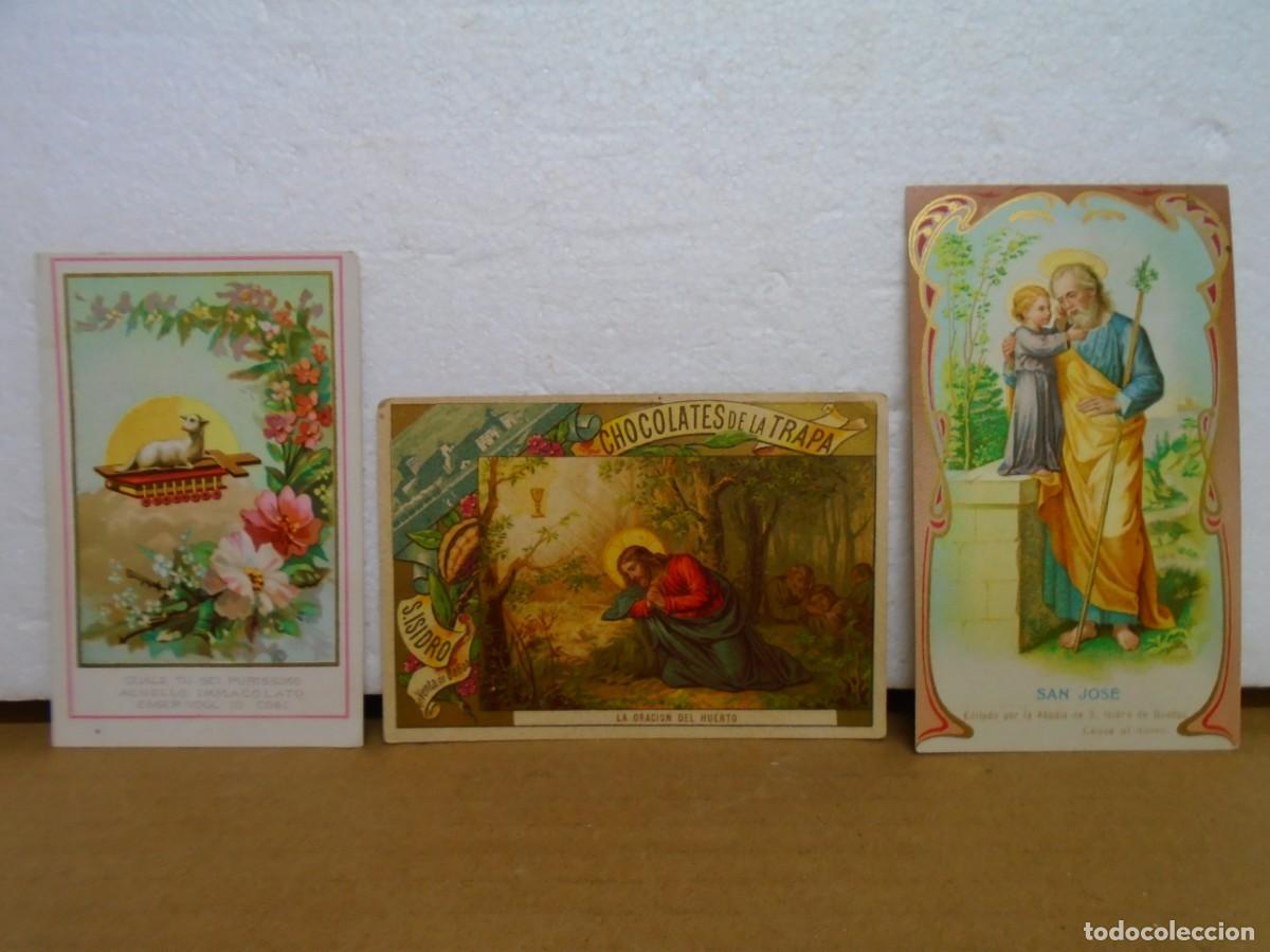 Coleccionismo cromos antiguos: VENTA DE BA&Ntilde;OS(PALENCIA)CHOCOLATES DE LA TRAPA.LOTE DE 3 CROMOS.