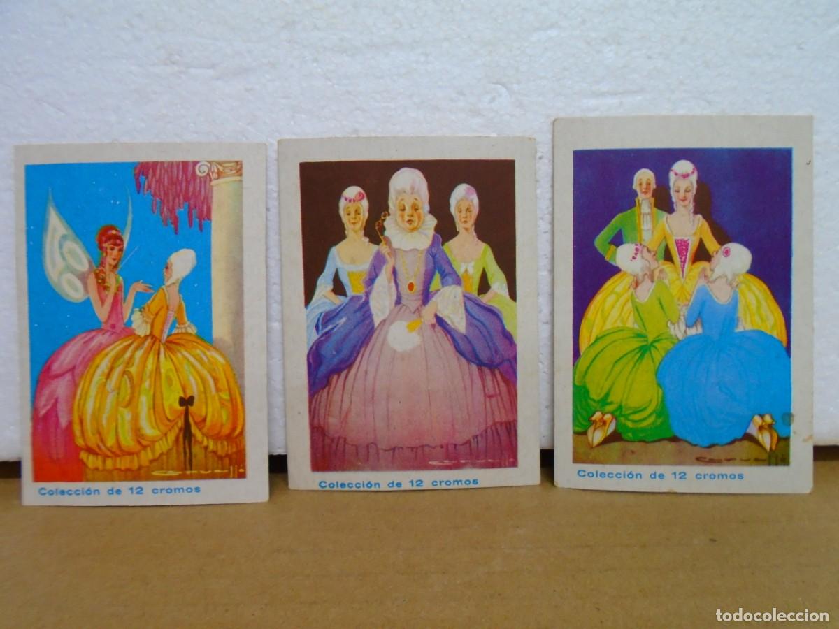 Coleccionismo cromos antiguos: YECLA(MURCIA) FARMACIA J.AZORIN.SERIE&rdquo;LA CENICIENTA&rdquo;CROMOS N&ordm; 1-6-12.