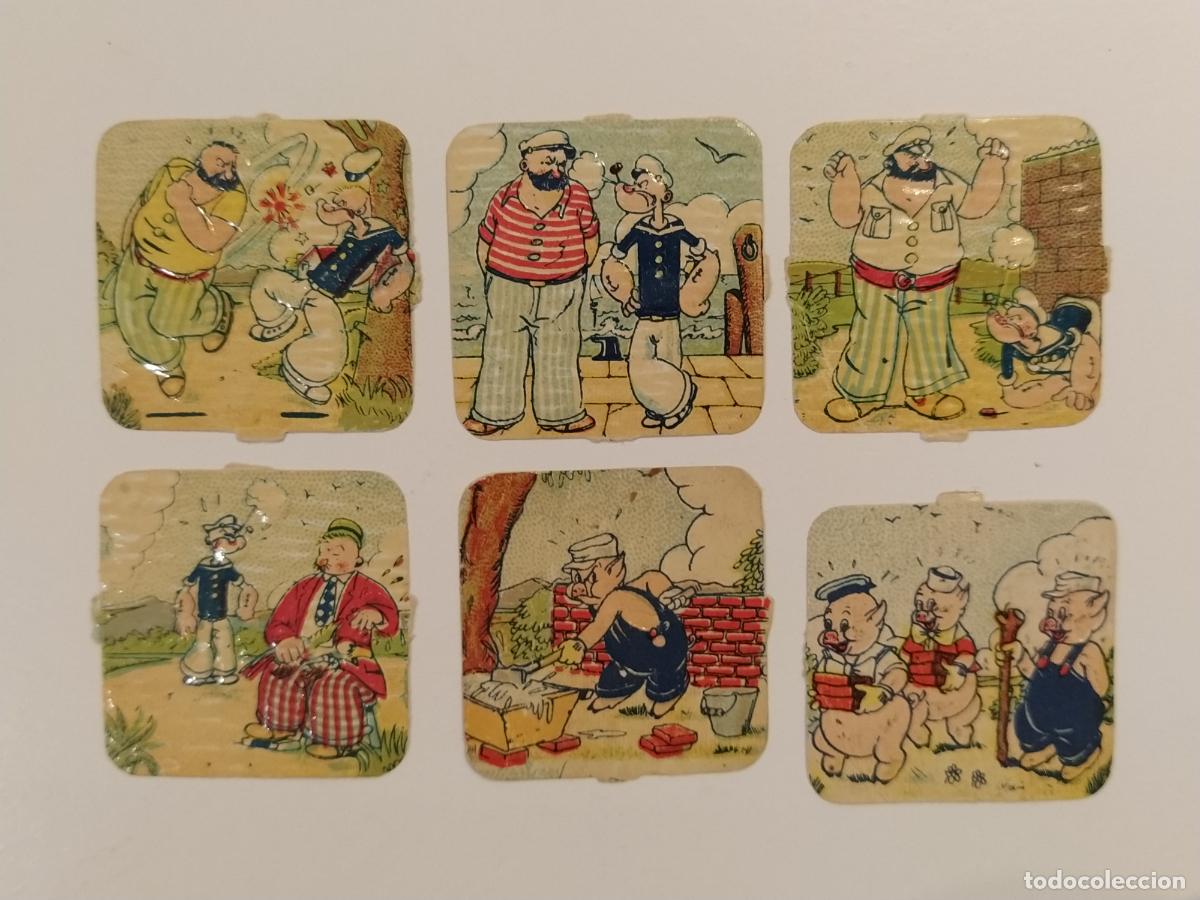 Coleccionismo cromos antiguos: POPEYE & LOS TRES CERDITOS - COLECCION DE 6 CROMOS ANTIGUOS -VER FOTOS-(116.526)