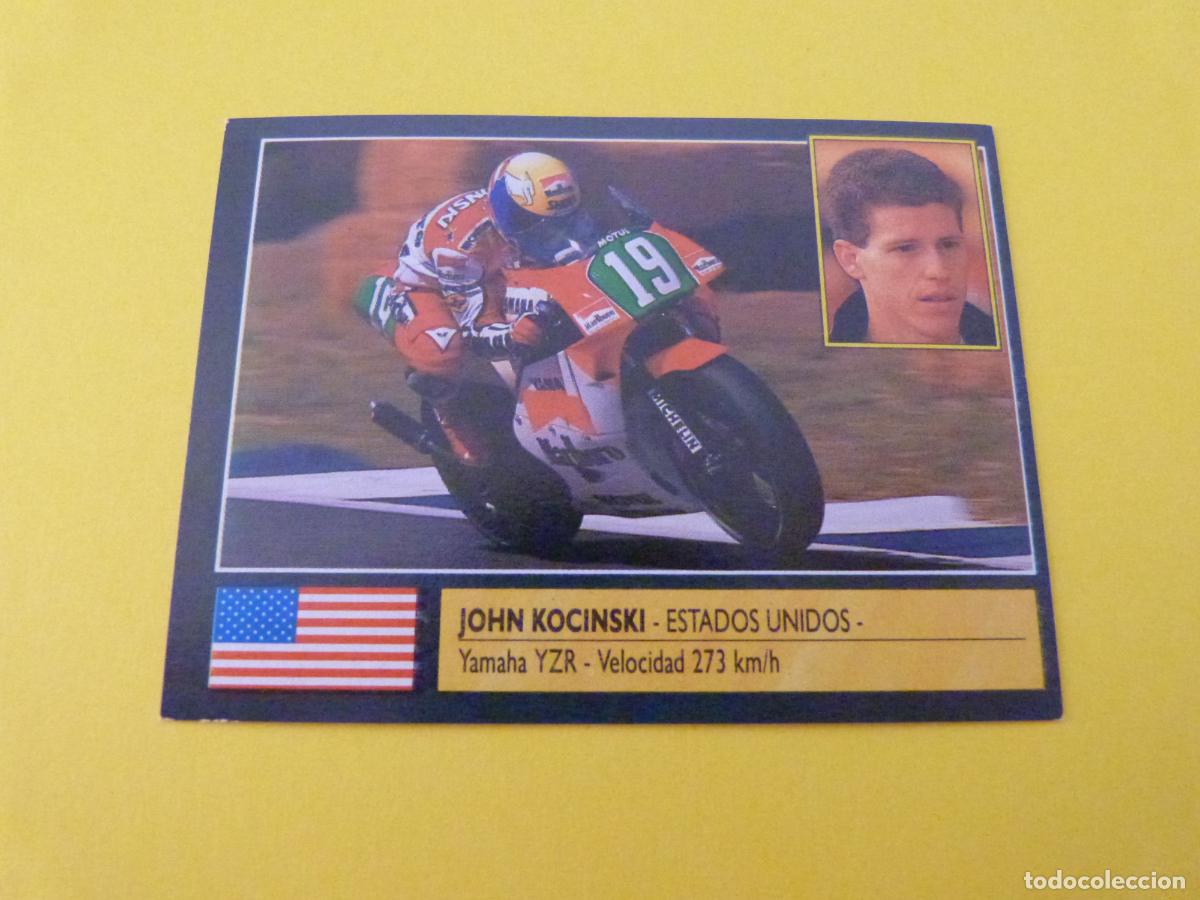 Collezionismo Figurine antiche: CROMO DE MOTOS JOHN KOCINSKI SIN PEGAR N&ordm; 193 A&Ntilde;O 1990 DEL ALBUM SUPER MOTO DE ESTE